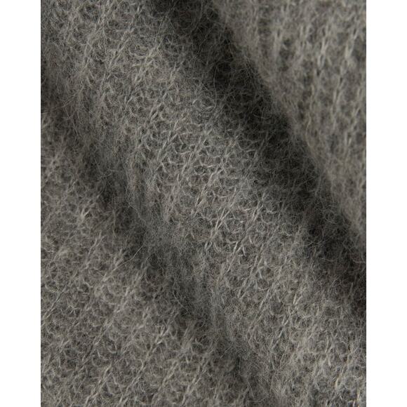 $128 New Everlane The Oversized Polo in Alpaca - Heather Grey Small - Picture 5 of 15